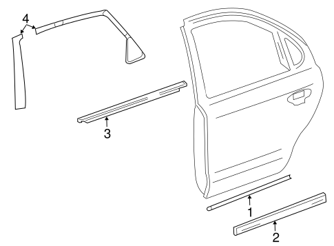 Body/Exterior Trim - Rear Door for 2008 Ford Taurus #1