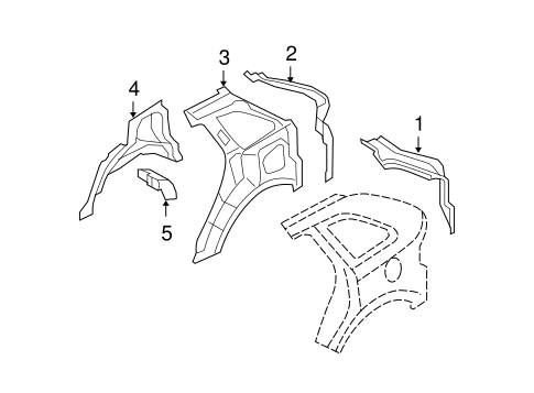 Body/Inner Structure for 2007 Ford Edge #1