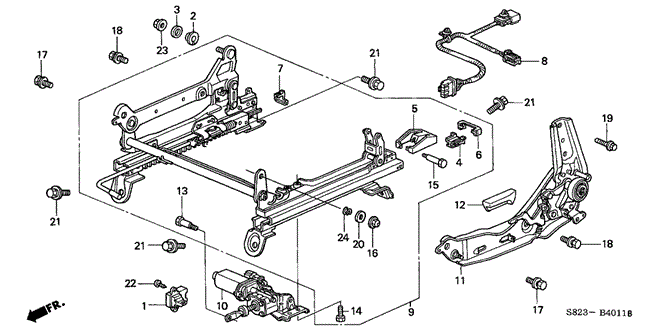 INTERIOR / BUMPER/FRONT SEAT COMPONENTS (L.) (POWER HEIGHT) for 2002 Honda ACCORD COUPE #1