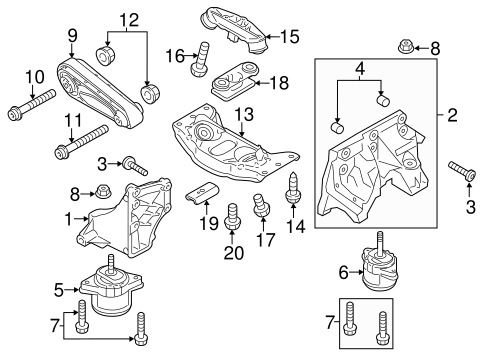 Panamera ENGINE & TRANS MOUNTING 2