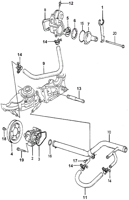 ENGINE/WATER PUMP - THERMOSTAT (2) for 1981 Honda ACCORD HATCHBACK #1
