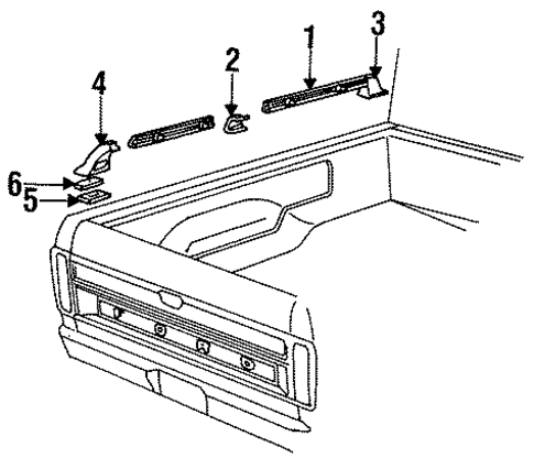 Ranger EXTERIOR TRIM - PICK UP BOX 2