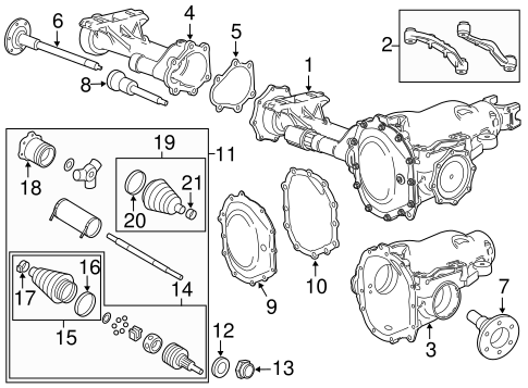 Silverado 2500 HD CARRIER & FRONT AXLES