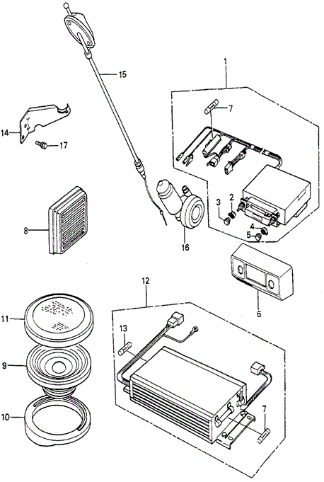 ELECTRICAL / EXHAUST / HEATER / FUEL/RADIO (SPECIAL) for 1981 Honda ACCORD SEDAN #1