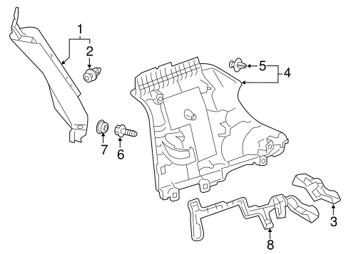 BODY/INTERIOR TRIM - QUARTER PANELS for 2015 Scion iQ #1