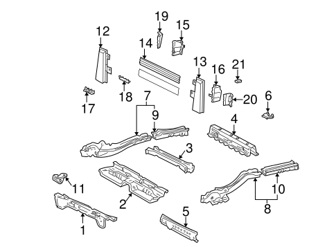 Body/Rear Floor & Rails for 2002 Toyota Solara #2