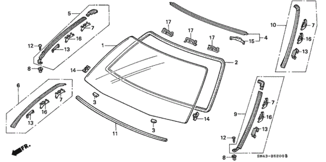 Windshield for 1991 Honda ACCORD SEDAN #0