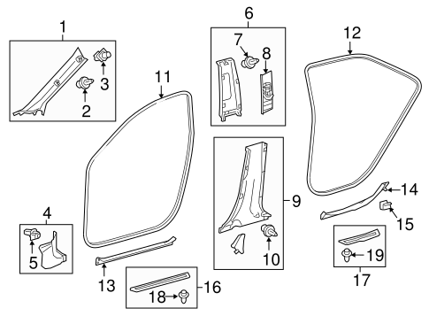 BODY/INTERIOR TRIM - PILLARS for 2015 Toyota Camry #1