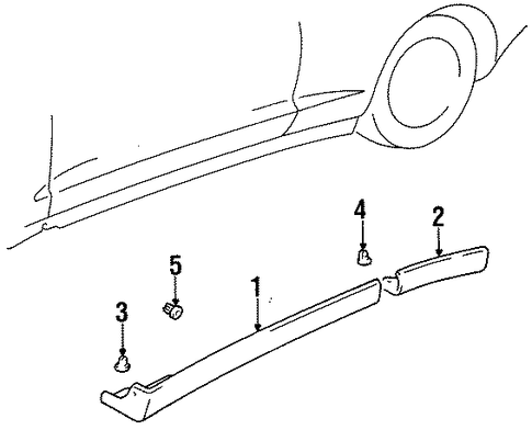 BODY/EXTERIOR TRIM - PILLARS for 1998 Toyota Celica #1