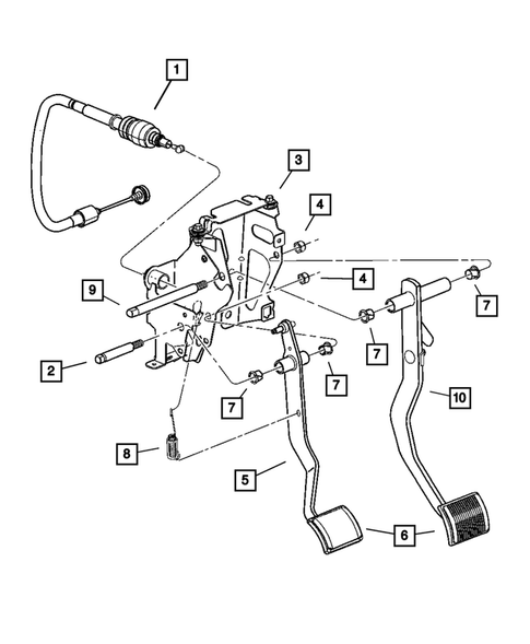 Clutch Pedals for 2005 Chrysler Sebring #0