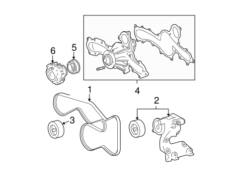 COOLING SYSTEM/WATER PUMP for 2012 Toyota Tundra #2