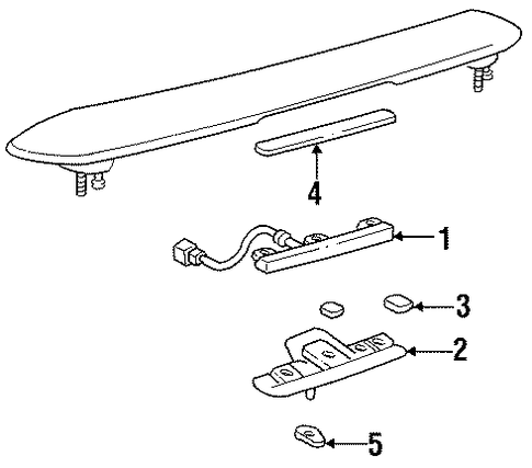 ELECTRICAL/HIGH MOUNTED STOP LAMP for 1996 Toyota Camry #1