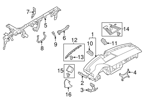 Panamera INSTRUMENT PANEL COMPONENTS 2