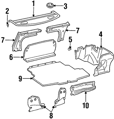 Prizm INTERIOR TRIM - REAR BODY