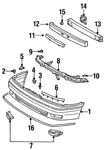 BODY/BUMPER & COMPONENTS - FRONT for 1998 Toyota Avalon #1