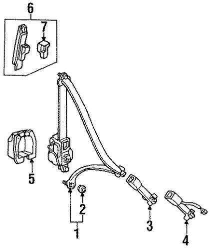 OEM Honda 77863-SA5-672YQ - Belt & Retractor Cap OEM Honda 77863-SA5-672YQ - Belt & Retractor Cap