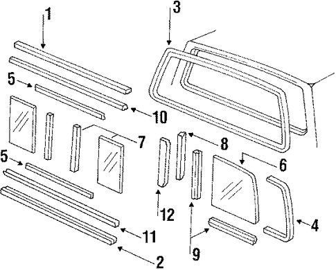 F-350 BACK GLASS