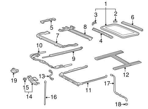 BODY/SUNROOF for 2001 Toyota Land Cruiser #1