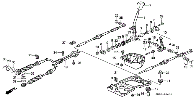 1993 Honda ACCORD 5-DOOR EX LEVER, CHANGE - (54101SM4020) 1993 Honda ACCORD 5-DOOR EX LEVER, CHANGE - (54101SM4020)
