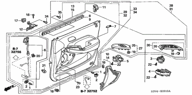 Front Door Lining for 2001 Acura MDX #0