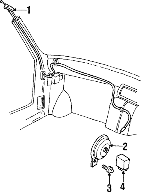 Antenna & Radio for 1997 Ford Aspire #0