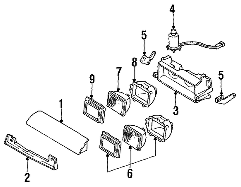 Sunbird HEADLAMP COMPONENTS