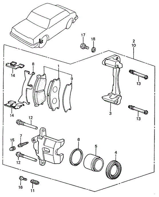 CHASSIS/FRONT BRAKE for 1982 Honda CIVIC SEDAN #1