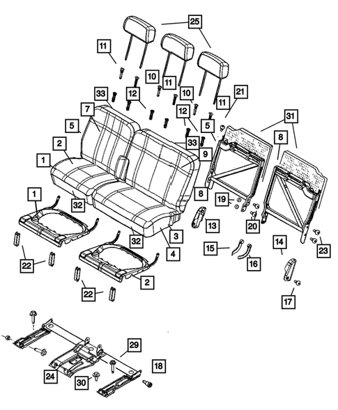 Rear Seats for 2006 Dodge Durango #0