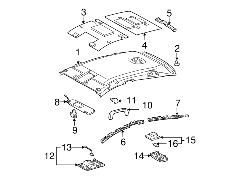 BODY/INTERIOR TRIM - ROOF for 2006 Toyota Prius #1