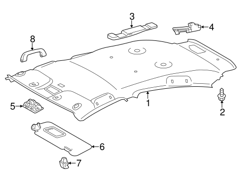 Interior Trim - Roof for 2015 Toyota Prius C #1