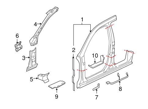 Cayenne HINGE PILLAR