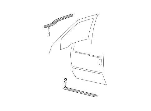 Exterior Trim - Front Door for 2007 Ford F-250 Super Duty #0