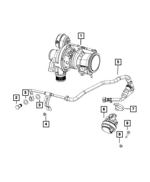 Turbo Charger Cooling System for 2015 Jeep Renegade #0