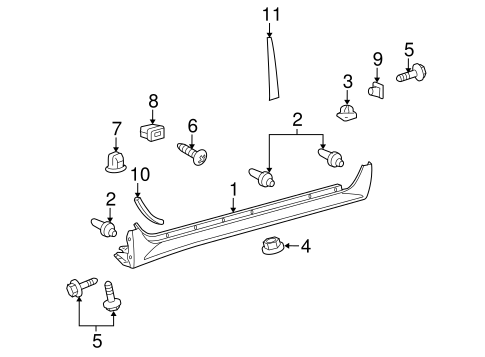 BODY/EXTERIOR TRIM - PILLARS for 2006 Scion xA #1