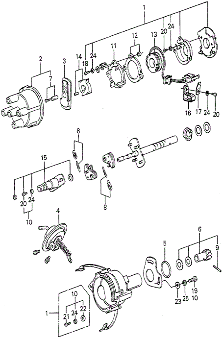 Engine/Distributor Components (1) for 1979 Honda ACCORD SEDAN #1