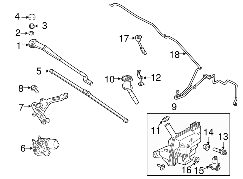 Focus WIPER & WASHER COMPONENTS