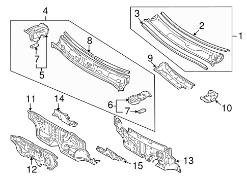 BODY/COWL for 2006 Toyota Highlander #1