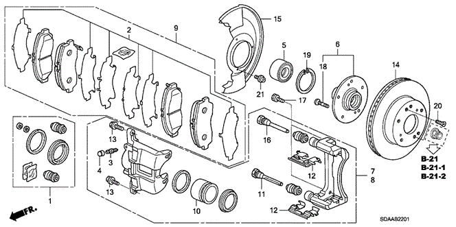 Chassis/Front Brake (2) for 2007 Honda ACCORD SEDAN #1