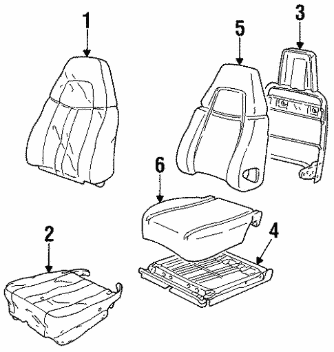 Body/Seat Components for 1995 Chevrolet Corvette #1