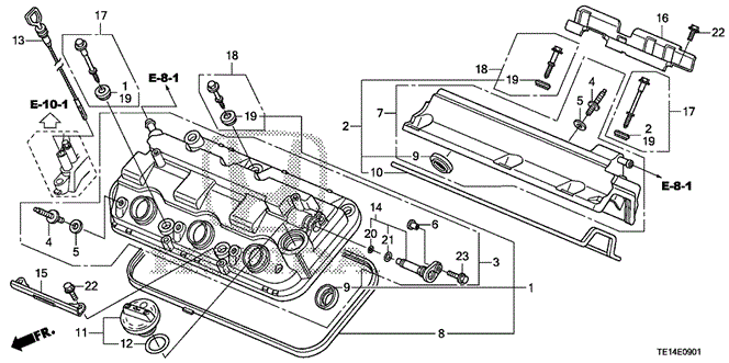 ENGINE/CYLINDER HEAD COVER (V6) for 2012 Honda ACCORD COUPE #1