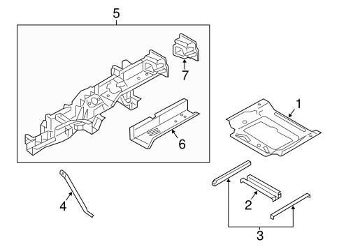 Range Rover REAR FLOOR & RAILS