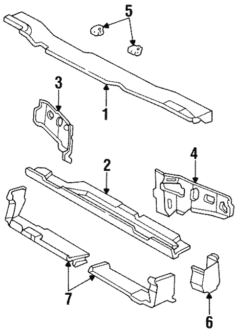 Radiator Support for 1994 Pontiac Sunbird #0