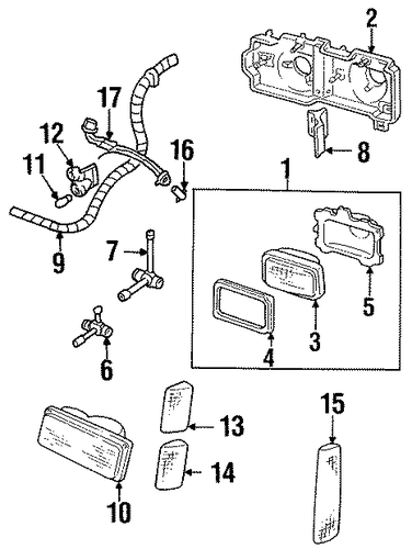 C1500 Pickup HEADLAMP COMPONENTS 2