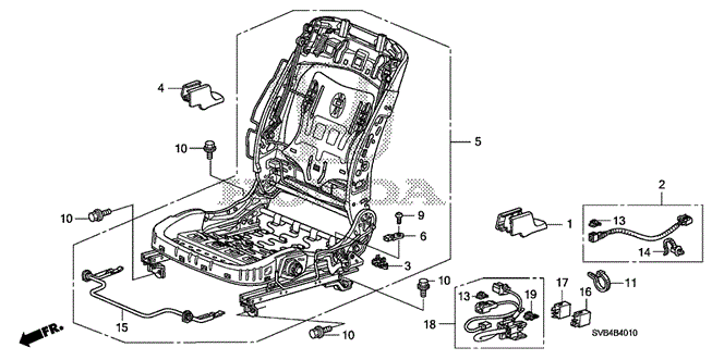 INTERIOR / BUMPER/FRONT SEAT COMPONENTS (L.) for 2010 Honda CIVIC COUPE #1