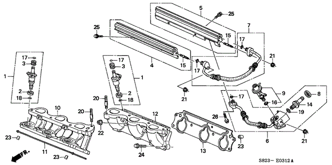 ENGINE/FUEL INJECTOR (3) for 2001 Honda ACCORD COUPE #1