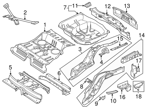 Police Interceptor Utility REAR FLOOR & RAILS