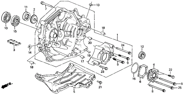 Transmission - Manual/MT Clutch - Transfer Case 4WD for 1990 Honda CIVIC 5-DOOR #1
