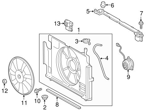 COOLING SYSTEM/COOLING FAN for 2012 Toyota Prius C #1