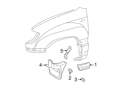 BODY/EXTERIOR TRIM - FENDER for 2004 Toyota Land Cruiser #1