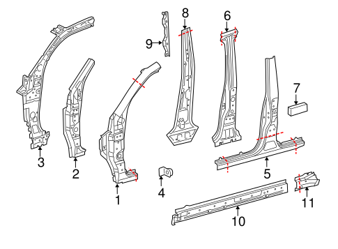 BODY/HINGE PILLAR for 2016 Toyota Land Cruiser #1